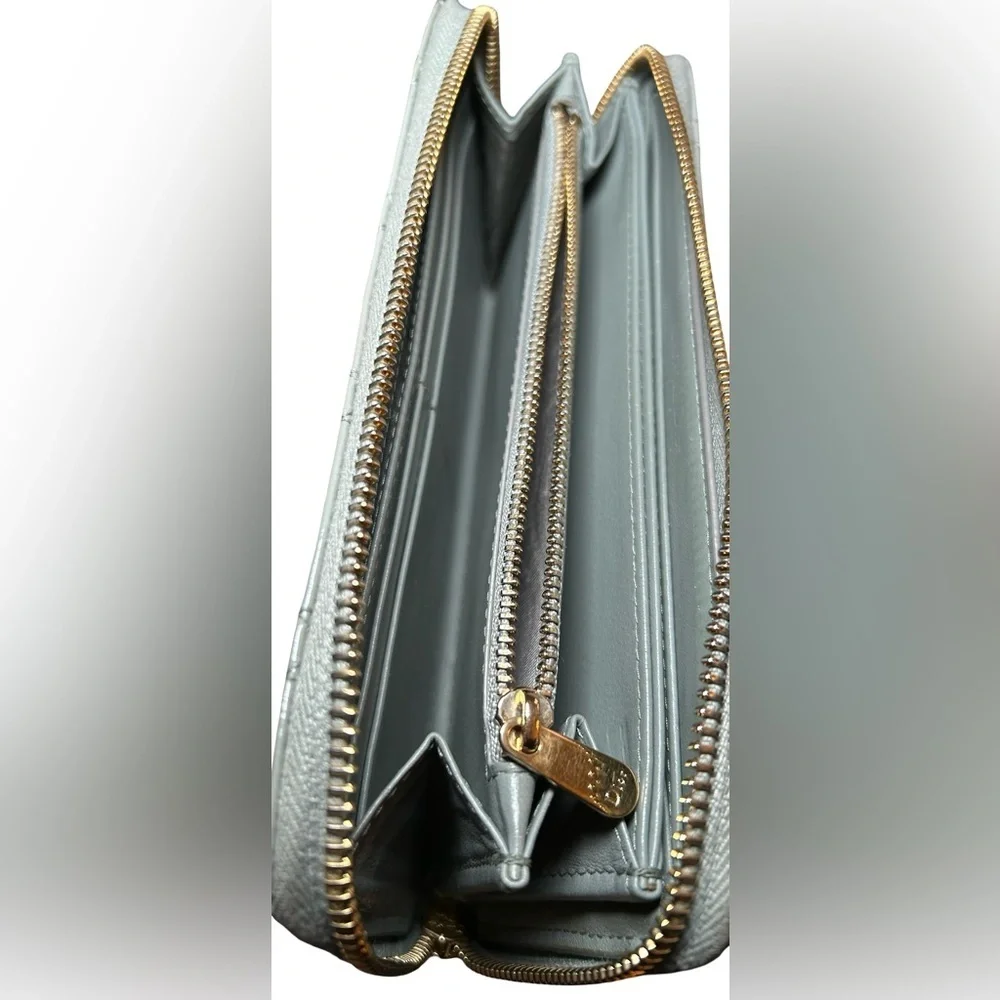 Dior-Lady Dior Voyageur Cannage Leather Wallet